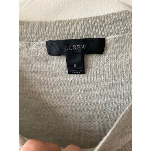 J. Crew Merino Wool Exclamation Point Sweater Gray Size Small - Picture 6 of 6